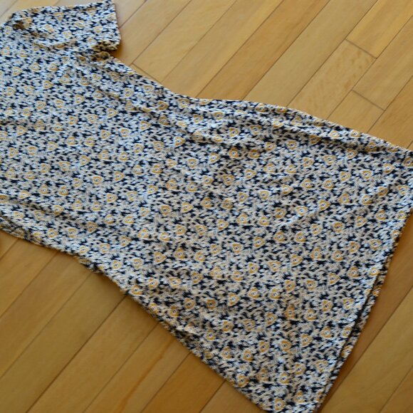 Boden Knot Front Jersey Dress Black Clover Swirl Short Sleeve Size 10R - Picture 11 of 12